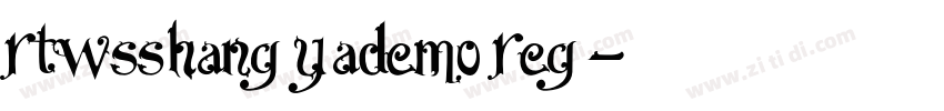 rtwsshang yademo reg字体转换